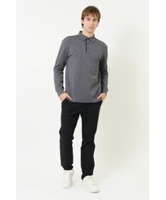 DAKS 【DAKS GOLF】 ジャガード長袖ニットポロ