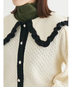 Green Parks ・Ｐｅｔｉｔ　Ｆｌｅｕｒ　ビッグカラーニットカーデ