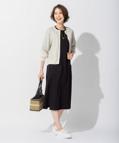 自由区 【洗える】リラックスジャージー クルーネックワンピース