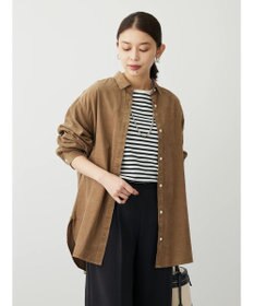 Green Parks 柔らかい細コールシャツ