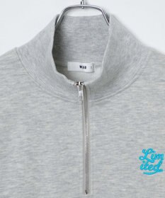 WEGO 【新色追加】ドロストデザインハーフZIPスウェット