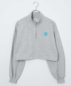 WEGO 【新色追加】ドロストデザインハーフZIPスウェット