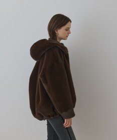 GRACE CONTINENTAL フェイクミンクフードジャケット