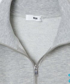 WEGO 【新色追加】ドロストデザインハーフZIPスウェット