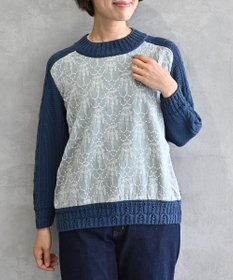 muuc 〈ドライタッチ高品質インド超長綿〉イラカ刺繍コットンプルオーバー