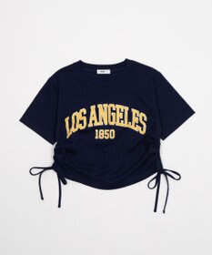 WEGO グラフィックサイドリボンドロストショートT