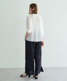 YECCA VECCA 【セットアップ対応】ストライプ柄ワイドパンツ