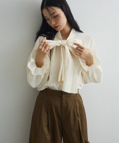 Green Parks ボウタイリボンブラウス