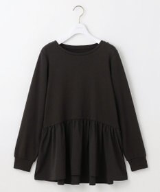 ANY SIS S スムースコンビペプラム カットソー