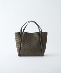 MIYABIYA LAQUOH【撥水加工】篭目柄エンボスボンディングトートL