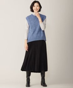 J.PRESS LADIES 【洗える】マロンサテン プリーツ スカート