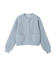 earth music&ecology 透かし柄ポケットカーディガン