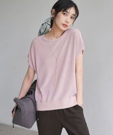 23区 【WEB&一部店舗限定】クレープコットン アゼラメ ニット ライトピンク系