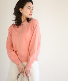 Green Parks ここちニット衿付き配色プルオーバー