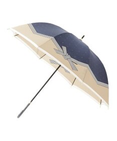 MOONBAT 【耐風】LANVIN en Bleu 長傘 サテンプリントリボン