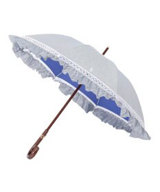 MOONBAT 【遮光/晴雨兼用】POLO RALPH LAUREN （ポロラルフローレン） 長傘 晴雨兼用日傘 ストライプフリル 遮光 遮熱 UV