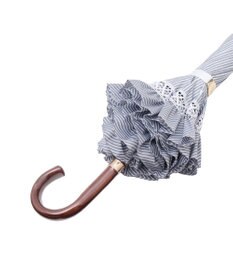 MOONBAT 【遮光/晴雨兼用】POLO RALPH LAUREN （ポロラルフローレン） 長傘 晴雨兼用日傘 ストライプフリル 遮光 遮熱 UV