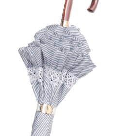 MOONBAT 【遮光/晴雨兼用】POLO RALPH LAUREN （ポロラルフローレン） 長傘 晴雨兼用日傘 ストライプフリル 遮光 遮熱 UV