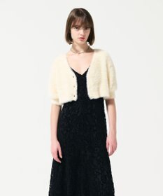 GRACE CONTINENTAL フェザースリーブニットカーディガン