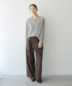 YECCA VECCA 2way裾アレンジパール釦ブラウス