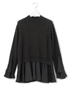 23区 L 【23区×Oggiコラボ】フレアサテンコンビ ラメニット