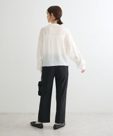 Green Parks シアーフリルショート丈ブラウス