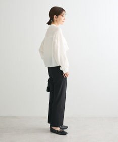 Green Parks シアーフリルショート丈ブラウス