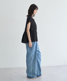 YECCA VECCA ペプラムシアーブラウス