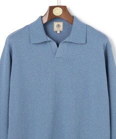 J.PRESS MEN ミックスブークレ スキッパーポロシャツ