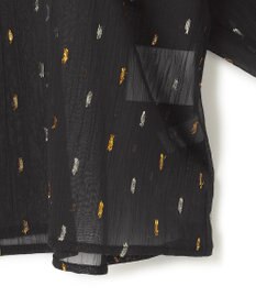 UNFILO ラメリンクルシフォン ブラウス