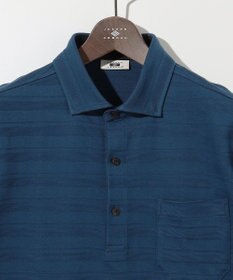 JOSEPH ABBOUD クールビズ【オーガニックコットン使用・日本素材】リンクスボーダー ポロシャツ