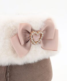 ANY KIDS リボンフェイクファーブーツ