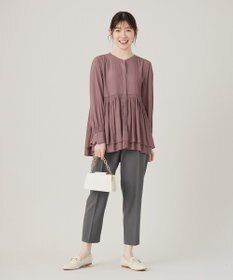 ANY SIS L 【セットアップ対応】ビューティーツイルストレッチ テーパードパンツ