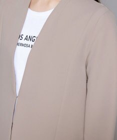 Tiaclasse L 【ダブルストレッチ】【洗える】カラーレスロングジャケット