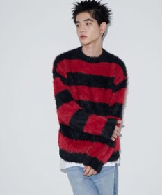 WEGO 【ユニセックスITEM着用】フェザーボーダープルオーバー