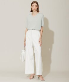 ICB 【WEB限定カラーあり・接触冷感・UVケア・洗える】 シンセティックハイゲージ 半袖ニット