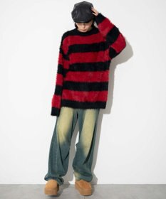 WEGO 【ユニセックスITEM着用】フェザーボーダープルオーバー