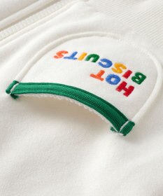 MIKI HOUSE HOT BISCUITS 【80-120cm】マルチカラー 裏毛パイル くまみみパーカー