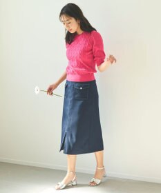 Feroux 【新色追加・洗える】パールポイントフラップ スカート