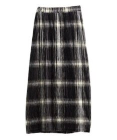 Green Parks 楊柳ベロアチェックＩラインスカート