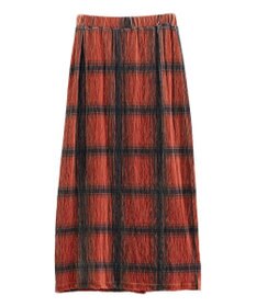 Green Parks 楊柳ベロアチェックＩラインスカート