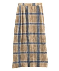 Green Parks 楊柳ベロアチェックＩラインスカート