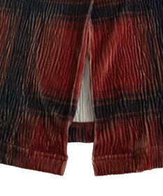 Green Parks 楊柳ベロアチェックＩラインスカート