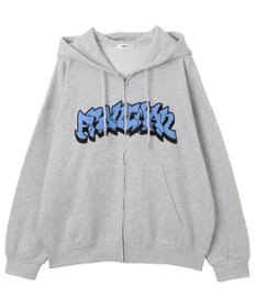 WEGO 【ユニセックス着用ITEM】ワッペンロゴZIPパーカー