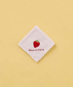 Maison de FLEUR いちご刺繍タオルハンカチ
