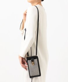 UNBILLION perche 牛革ハラコタイプ×ゴートモバイルウォレットショルダー