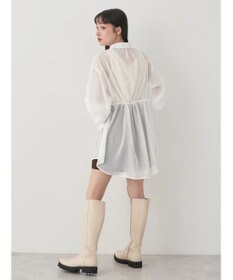 earth music&ecology ワンポイント刺繍ロングシャツ