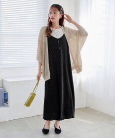 Tiaclasse 【2点セット・洗える】変形プリーツキャミワンピース＆Tシャツ