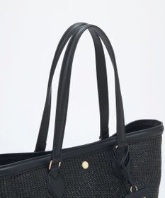 TOPKAPI 【Breath TOPKAPI】サングラスホルダー付き レザーコンビ カゴバッグ L