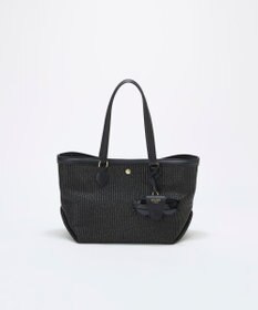 TOPKAPI 【Breath TOPKAPI】サングラスホルダー付き レザーコンビ カゴバッグ L